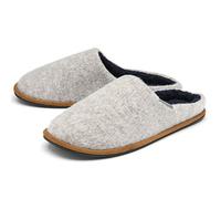 Dunlop - Pantuflas sin cordones para hombre, forro de piel sintética, espuma viscoelástica, tallas 8-13, gris claro, Gris claro, 41 EU