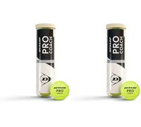 DUNLOP Pelota de Tenis Pro Coach: para sesiones de Entrenamiento y Entrenamiento (4 Pelotas) (Paquete de 2)