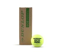 Dunlop Pelotas de pádel Eco Padel, 3 Pelotas | Núcleo sin presión | Tejido sintético resistente | Juego duradero | Envase reciclable y sin plástico