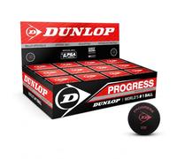 DUNLOP Pelotas de Squash Progress, Punto Rojo | 6 % más grande que Pro | 20 % más de tiempo en vuelo | Más reacción | Control y confianza para jugadores en progreso