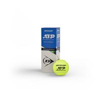 Dunlop Pelotas de Tenis ATP Pressureless, 3 Pelotas | Recomendada ATP | Aprobada ITF | Sin presión | Núcleo de goma | Fieltro tejido | Rebote duradero para entrenar