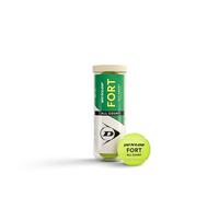 DUNLOP Pelotas de Tenis Fort All Court TS | Rendimiento élite | Aprobada ITF | Núcleo premium de goma | Fieltro tejido | Rebote constante | Hierba | Dura | Tierra