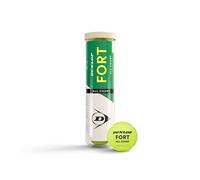 DUNLOP Pelotas de Tenis Fort All Court TS | Rendimiento élite | Aprobada ITF | Núcleo premium de goma | Fieltro tejido | Rebote constante | Hierba | Dura | Tierra