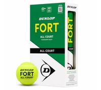 DUNLOP Pelotas de Tenis Fort All Court TS | Rendimiento élite | Aprobada ITF | Núcleo premium de goma | Fieltro tejido | Rebote constante | Hierba | Dura | Tierra