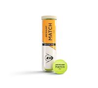 Dunlop Pelotas de Tenis Match Pro, 4 Pelotas | Exclusivo Amazon | Núcleo de goma | Fieltro punzonado | Rebote constante | Partido & entrenamiento | Hierba | Dura | Tierra