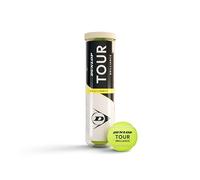 Dunlop Pelotas de Tenis Tour Brilliance | Aprobada ITF | Lista para partido | Núcleo de goma | Fieltro tejido | Rebote constante | Duradera | Hierba | Dura | Tierra