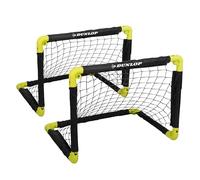 Dunlop Portería de fútbol Dunlop 50 x 44 x 44 cm - Juego de 2 - Mini portería Plegable - Kit de Entrenamiento de fútbol para niños y Adultos - para Exteriores e Interiores - Negro/Amarillo