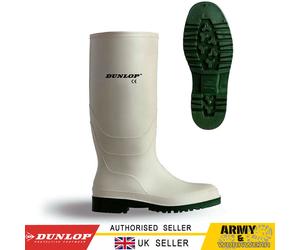 Dunlop Pricemaster No Seguridad 100% Botas de Agua Trabajo Adulto Blanco