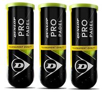 Dunlop Pro Pelota de pádel, Amarillo, pack de 3 . Total 9 pelotas
