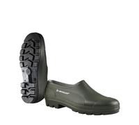 Dunlop Zueco Zapato Impermeable Verde sin Cordones Unisex PVC Jardín Wellington