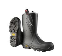 Dunlop Protective Footwear, CC22A33.CH, Purofort+ Reliance Full Safety Con Vibram, Negro/Amarillo, Talla 44 EU