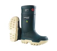 DUNLOP Purofort+ Full Safety - Botas de seguridad y trabajo para hombre y mujer - Puntera de acero - Impermeables - Resistentes a productos químicos - Azul Marino/Blanco - Tallas 37/38