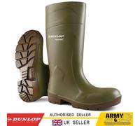 Dunlop Protective Footwear, CA61831, Purofort FoodPro MultiGrip Safety, Verde Oliva y marrón, Talla 44 EU