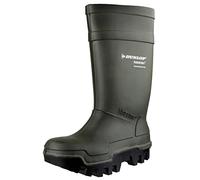 DUNLOP Purofort Thermo+ Full Safety - Botas de seguridad para hombre y mujer con puntera de acero - Impermeables - Resistentes a productos químicos - Antideslizantes - Verde oscuro/Negro - Tallas 11
