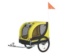 Dunlop Remolque Bicicleta - Remolque Bici Perro - Carro Perro Mediano 40 kg - Carro para Bicicleta - Remolque para Bici con Reflectores y Funda de Iluvia Ajustable - Perro Bicicleta - Azul