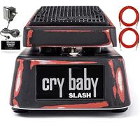 Dunlop SC95 Slash Cry Baby Classic Wah Pedal Bundle con 2 cables de instrumento y fuente de alimentación Dunlop ECB003
