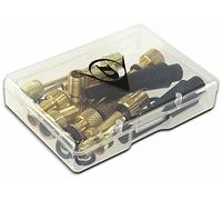 Dunlop Sports Dunlop - Juego de adaptadores de válvula de Bicicleta para Adultos, 14 Piezas, Color Negro