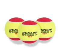 DUNLOP Stage 3 Red - Pelotas Mini Tenis, 3 Unidades