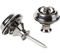 JIM DUNLOP Straplok Dual - Black Chrome Saco de 2, Cierre de cinturón