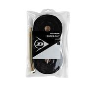 Dunlop Super TAC Tennis Overgrip, Negro, Rueda 30 - sensación pegajosa, Confort Duradero, Control Mejorado