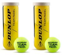 DUNLOP Team Padel, Pelotas de pádel para Juegos de Ocio y Entrenamiento (Lata 1x3) (Paquete de 2)