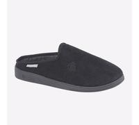 Dunlop Ted Hombre Cómodo Salón Informal sin Cordones Pantuflas Negro