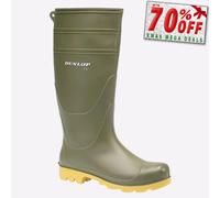 Dunlop Universal Hombre Duradero Protección Botas de Agua Verde