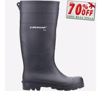 Dunlop Universal Impermeable Hombre Senderismo Botas de Agua Negro