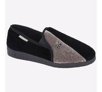 Dunlop Winston Hombre Espuma Viscoelástica Casual Confort Salón Pantuflas Negro