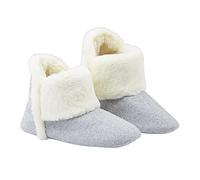 DUNLOP Zapatillas Casa Altas, Pantuflas Forro Polar Suave, Zapatillas Bota con Suela Antideslizante, Regalos Para Mujer y Chica Adolescente (38 EU, Gris, 38)