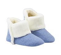DUNLOP Zapatillas Casa Altas, Pantuflas Forro Polar Suave, Zapatillas Bota con Suela Antideslizante, Regalos Para Mujer y Chica Adolescente (38 EU, Azul, 38)