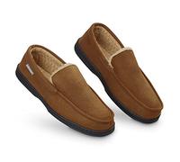 Dunlop Zapatillas Casa Hombre | Pantuflas Estilo Mocasines Cerradas | Zapatillas de Casa Invierno Calientes Suela de Goma Dura | Regalos Originales para Hombre ( 12 UK 46 EU, Marrón Talla Fabricante)