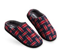 Dunlop Zapatillas Casa Hombre, Pantuflas Hombre De Forro Polar Suave, Zapatillas Hombre Con Suela Antideslizante Talla 41-46 (44, Azul Marino/Burdeos, numeric_44)