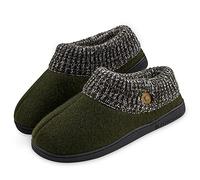 DUNLOP Zapatillas Casa Hombre, Pantuflas Invierno con Memory Foam y Suela Antideslizante, Regalos para Él, Talla 41-46 (45 EU, Khaki)