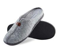 Dunlop Zapatillas Casa Hombre, Zapatillas de Estar por Casa Hombre de Fieltro, Suela Antideslizante (42, Gris, Numeric_42)