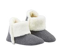 DUNLOP Zapatillas de Casa Altas, Pantuflas con Forro Polar Suave, Zapatillas con Suela Antideslizante, Regalos para Mujeres y Chicas Adolescentes (38 EU, Gris Oscuro, 38)