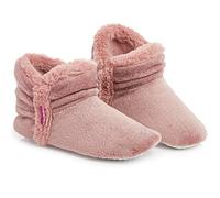 Dunlop Zapatillas De Estar En Casa Altas para Mujer, Botas Pantuflas Cerradas Invierno, Interior Suave Peluche con Suela de Goma Antideslizante, Mujer (39 EU, Rosa Claro)