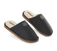 Dunlop Zapatillas Hombre, Pantuflas Hombre Talla 41-46, Zapatillas de casa Hombre (42 EU, Gris Oscuro)