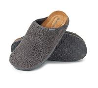 DUNLOP Zapatillas Mujer Adolescentes Zapatillas Casa Pluffi Pantuflas Mujer Antideslizantes Cómoda Interior Exterior Regalos para Mujer (37, Gris, numeric_37)