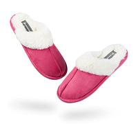 DUNLOP Zapatillas Mujer Casa Antideslizantes con Memory Foam (37 EU, Rosa Oscuro, numeric_37)