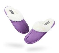 DUNLOP Zapatillas Mujer Casa Antideslizantes con Memory Foam (38 EU, Morado, numeric_38)