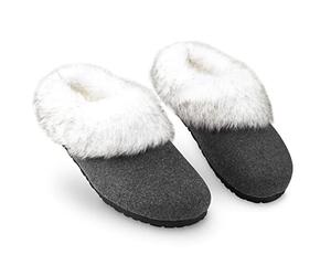 DUNLOP Zapatillas Mujer Casa con Suela Antideslizante, Pantuflas Invierno con Forro Polar, Regalos Para Mujer y Chica Adolescente Talla 37-41 (39, Carbón, numeric_39)