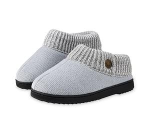 DUNLOP Zapatillas Mujer Casa, Pantuflas Mujer con Memory Foam, Zapatillas Mujer con Suela Antideslizante, Regalos Para Mujer Talla 37-40 (39, `Gris Claro, numeric_39)