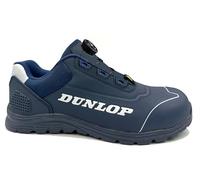 DUNLOP Zapato de Seguridad Matt Navy S3, Microfibra + TPU, Puntera en Fibra de Vidrio, ESD, Cierre rotativo, Talla 42 EU