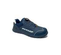 DUNLOP Zapato de Seguridad Matt Navy S3, Microfibra + TPU, Puntera en Fibra de Vidrio, ESD, Cierre rotativo