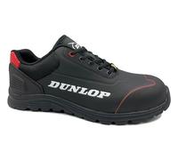 DUNLOP Zapato de Seguridad Matt Negro S3, Microfibra + TPU, Puntera en Fibra de Vidrio, ESD