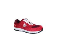 Dunlop Zapato de Seguridad S3 Flying Arrow Rojo en Piel de Ante y Mesh, Puntera Composite - DL0201016