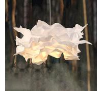 DUNMW Lámpara colgante de nube de papel de bricolaje creativa, lámpara de techo de flor de papel de arte simple Lámpara de techo de nube decorativa para dormitorio, sala de estar, comedor, 17.9 "