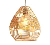 DUNMW Lámpara colgante de tejido de cuerda de cáñamo de imitación hecha a mano, lámpara de techo de pantalla de cuerda de cáñamo exquisita Retro para dormitorio, sala de estar