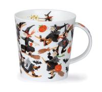 Dunoon Caingorm - Taza de porcelana fina para Halloween, 0,48 L, diseño de brujas